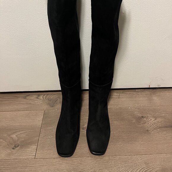 Stuart Weitzman Women's Boots Size 7.5 Black Suede Over the Knee 5050 Boot - Picture 1 of 7